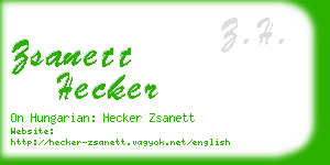 zsanett hecker business card
